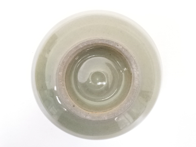 38. 上野焼 煎茶椀5客 湯冷 白川卓甫 作 茶白 朝顔形煎茶碗 青白磁[定番] - 業務用食器販売用食器 卸売の